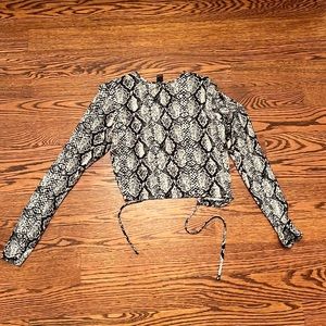 FOREVER 21 ZEBRA PRINT CROP TOP